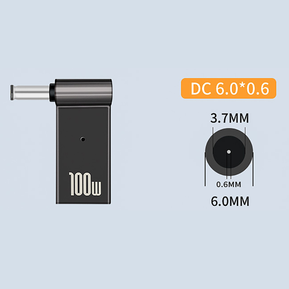 Picture of PD deception charging adapter suitable for HP Lenovo Dell Asus laptop charging type-C female to DC interface